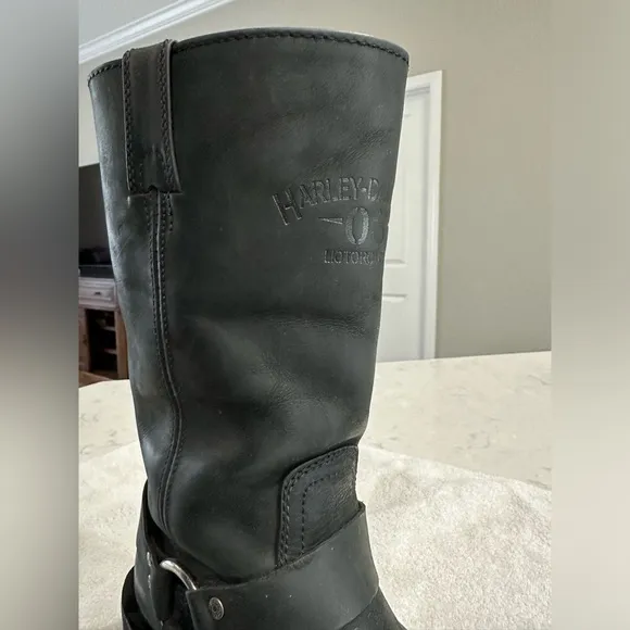 Harley-Davidson Men’s Stivali Hustin Leather Waterproof Black Riding Boots