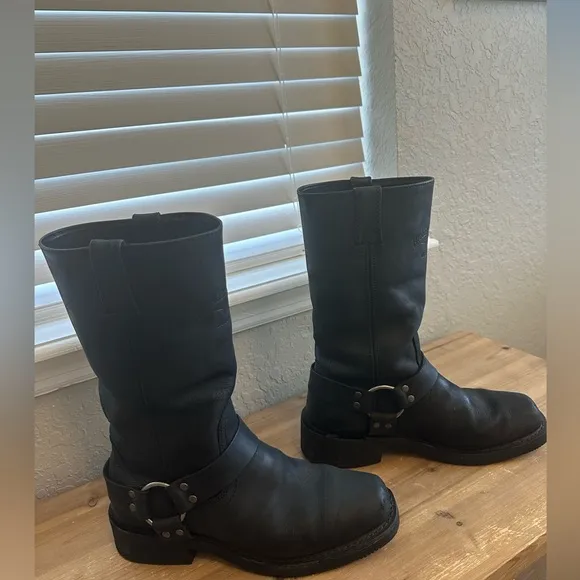 Harley-Davidson Men’s Stivali Hustin Leather Waterproof Black Riding Boots