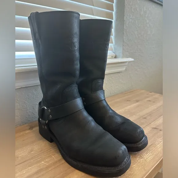 Harley-Davidson Men’s Stivali Hustin Leather Waterproof Black Riding Boots