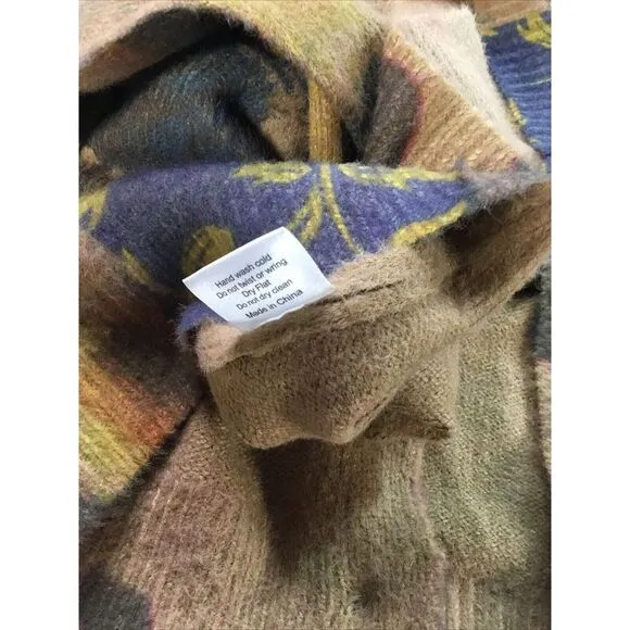 Heathmoor Cardigan Sweater Womens S/M Southwestern Native Boho Artsy Wood button