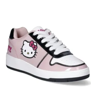 Hello Kitty by Sanrio Women's Pink Casual Court Sneakers