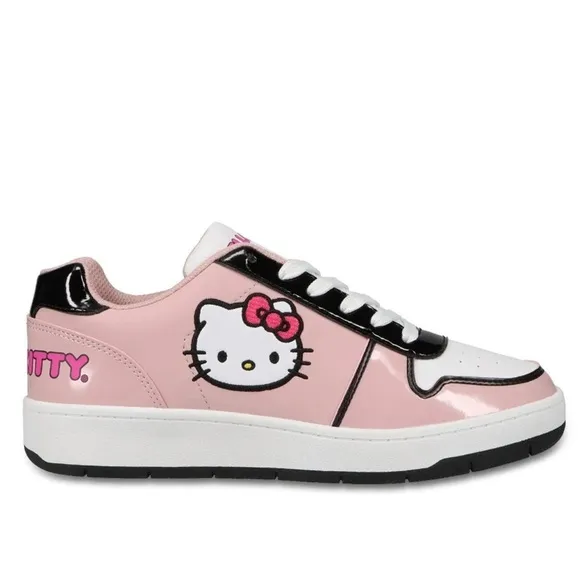 Hello Kitty by Sanrio Women's Pink Casual Court Sneakers