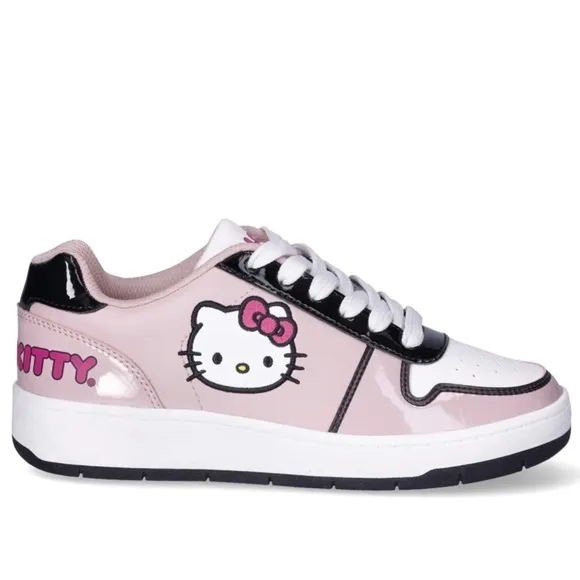 Hello Kitty by Sanrio Women's Pink Casual Court Sneakers