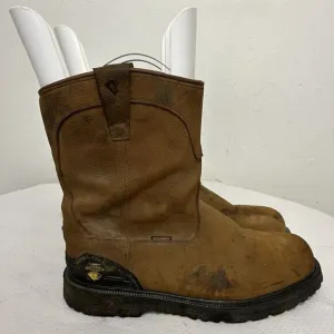 Herman Survivors Bison Brown Leather Steel Toe Waterproof Work Boots Size 13