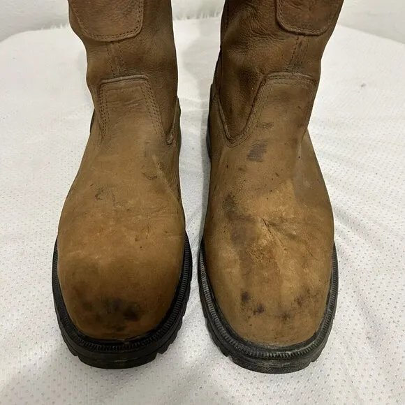Herman Survivors Bison Brown Leather Steel Toe Waterproof Work Boots Size 13