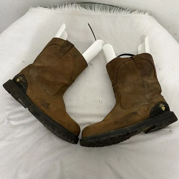 Herman Survivors Bison Brown Leather Steel Toe Waterproof Work Boots Size 13