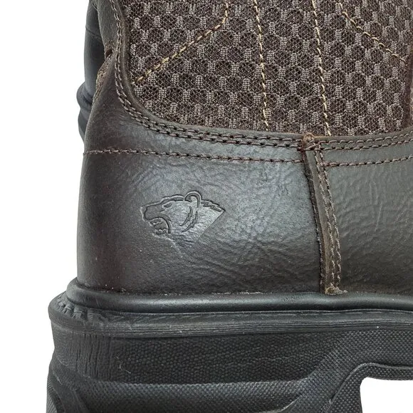 Herman Survivors Granite Pull On Leather Steel Toe Work Boots Mens Size 8 Brown