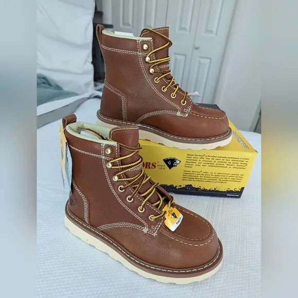 Herman Survivors Oakridge Tobacco Brown Steel-Toe Work Boots - Men’s Size 12