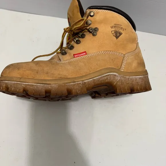 Herman Survivors waterproof Work Boots Steel Toe -size mens 9.5 tan