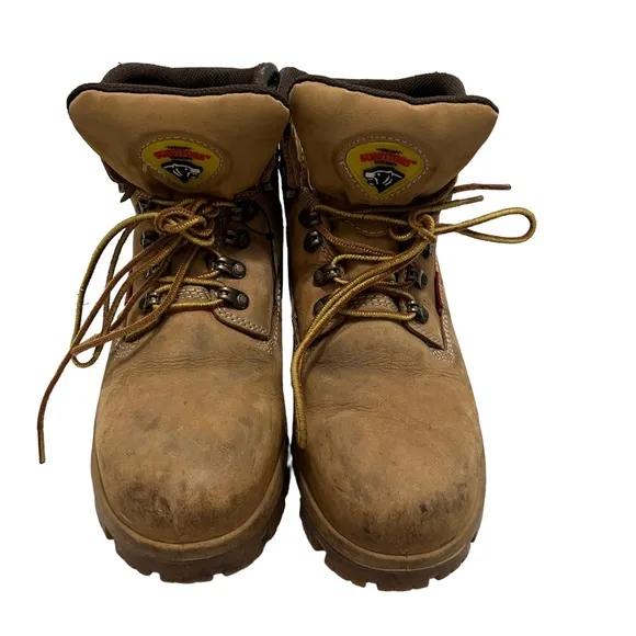Herman Survivors waterproof Work Boots Steel Toe -size mens 9.5 tan