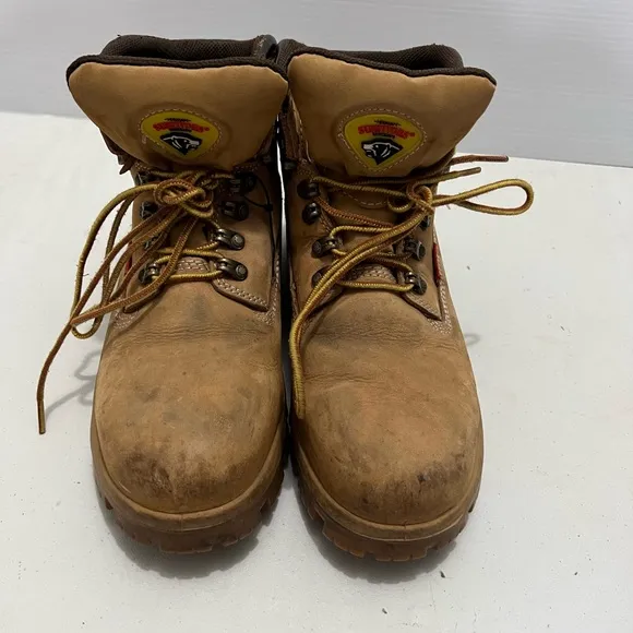 Herman Survivors waterproof Work Boots Steel Toe -size mens 9.5 tan