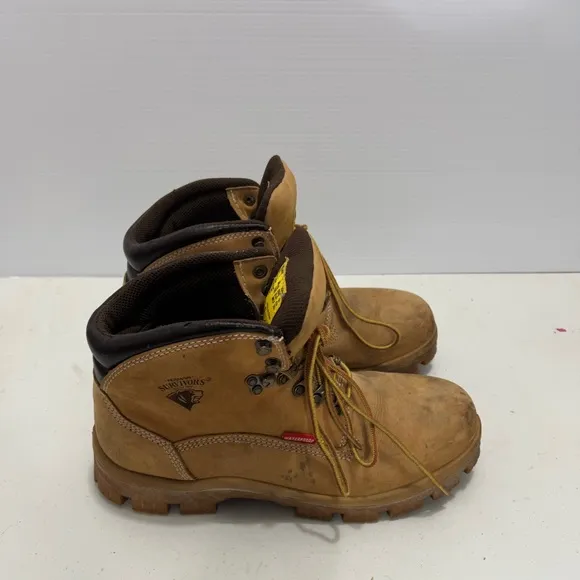Herman Survivors waterproof Work Boots Steel Toe -size mens 9.5 tan