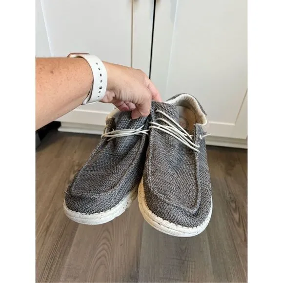 Hey Dude Men's 13 Patrick Sox Slip On Shoes Dusty Olive Green Grey Comfort