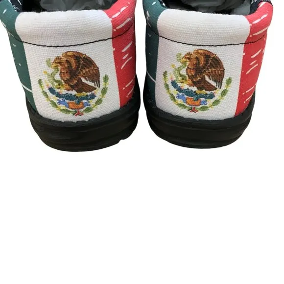 Hey Dude Wally Funk Hecho Mens 11 Shoes Mexico Flag Slip On Comfort Sneakers NEW