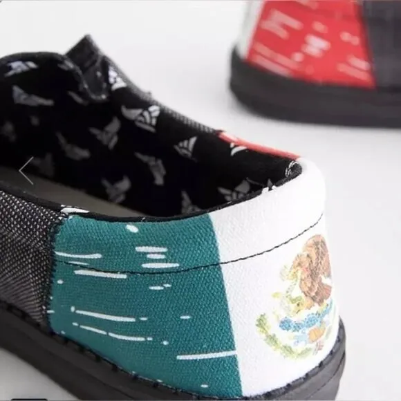 Hey Dude Wally Funk Hecho Mens 11 Shoes Mexico Flag Slip On Comfort Sneakers NEW