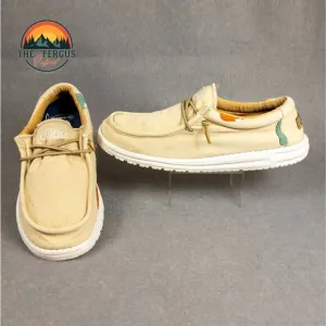 Hey Dude Wally Stretch Casual Sneaker Shoes Tan Brown Men's Size 12