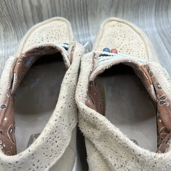 Hey Dude Wendy Peak Fold Boot Suede Tan Walking Shoes