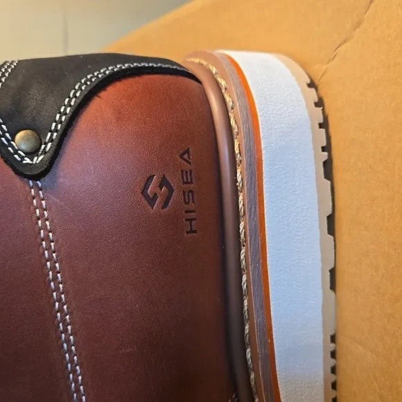 HISEA Men's Steel Toe Cap Boots Size 9M NWT
