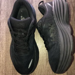 Hoka Black Athletic Shoes with Cushioned Midsole