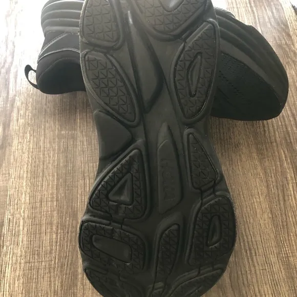 Hoka Black Athletic Shoes with Cushioned Midsole