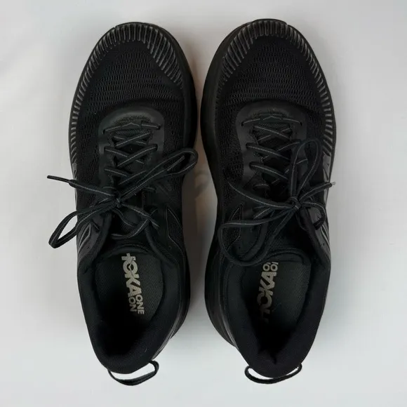 Hoka One Mens Bondi 7 Shoes US 11.5 X-Wide Black Everyday Running Walking