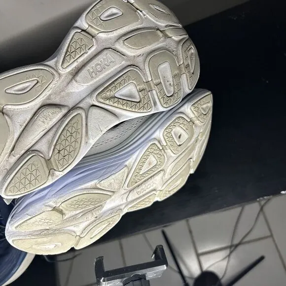 Hoka One One Bondi 8 Running Shoes Women Size 8 Harbor Mist/Lunar Rock Gray