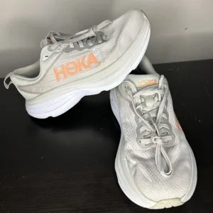 Hoka One One Bondi 8 Running Shoes Women Size 8 Harbor Mist/Lunar Rock Gray