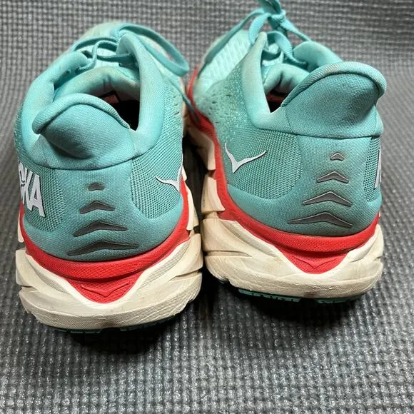 Hoka One‎ One Clifton 8 Athletic Shoes Womens Size 8B Blue Running Comfort Light