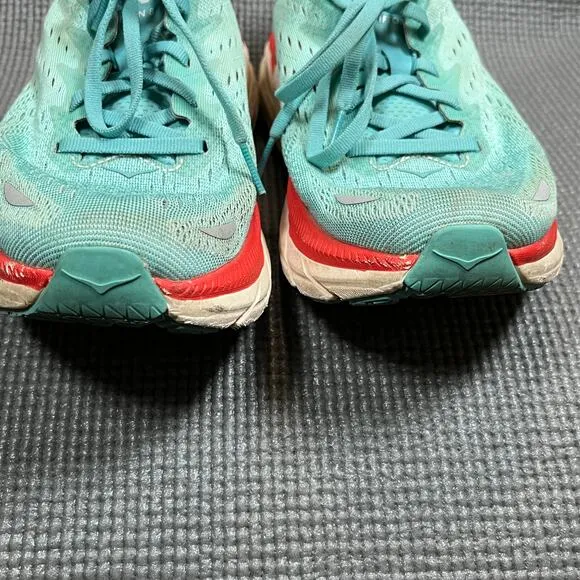 Hoka One‎ One Clifton 8 Athletic Shoes Womens Size 8B Blue Running Comfort Light