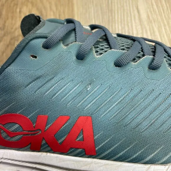 Hoka One One Mens 12D Blue Rincon 3 Running Walking Low Top Laced Up