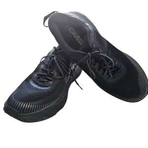 Hoka One One Men's Black Max Cushioned Bondi 7 Athletic Shoes
