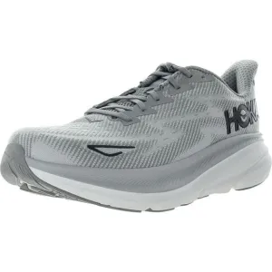 Hoka One One Mens Cliftons Gray Breathable Athletic and Training Shoes New