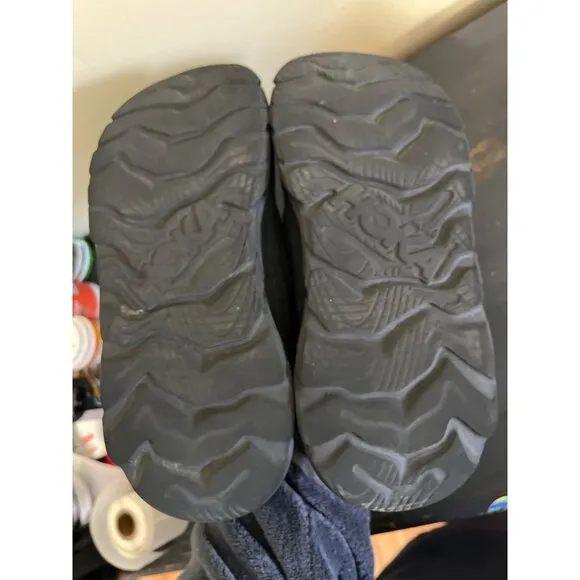 Hoka One One Mens Slip-On Recovery Shoes Size 12 Black Mesh &amp; Rubber Sole Lightw