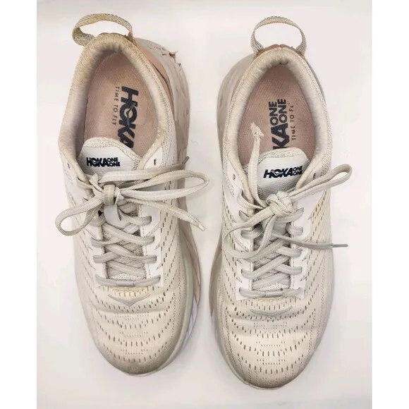 Hoka One One Womens Arahi 4 Gray Running Shoes, Size: 7.5 Pre-Owned Comfort