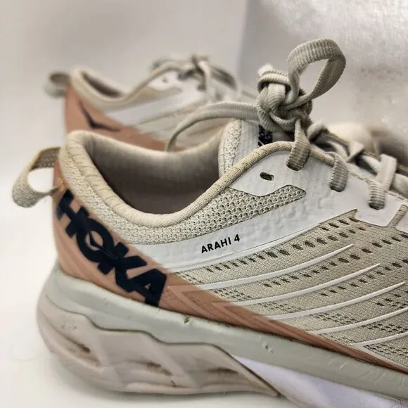 Hoka One One Womens Arahi 4 Gray Running Shoes, Size: 7.5 Pre-Owned Comfort