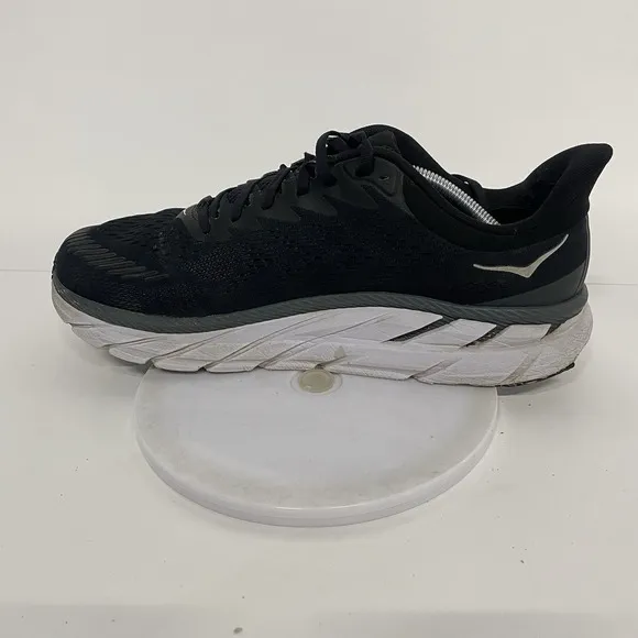 Hoka Shoes Men Size 12.5 Clifton 7 Running Black Sneakers Comfort Road  3888