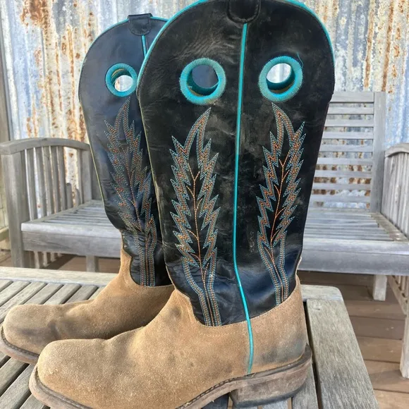 Horse Power Kids cowboy boots - Sawdust roughout