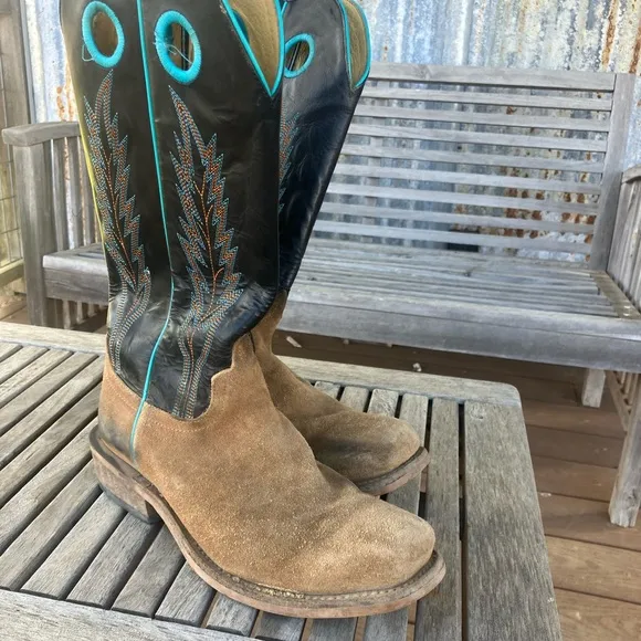 Horse Power Kids cowboy boots - Sawdust roughout