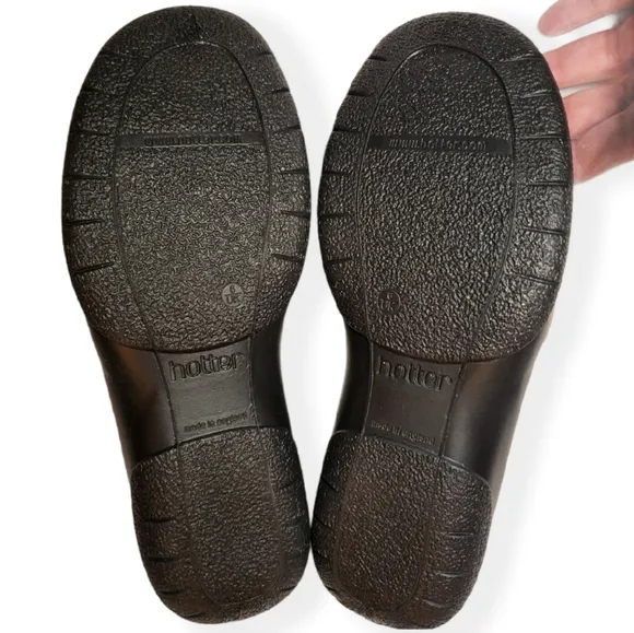 Hotter Solace Suede Leather Flat Shoes w/ Elastic
