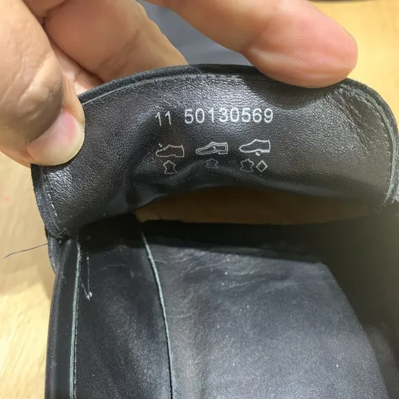 Hugo Boss Gumlite Men's Size 11 Horsebit Loafers Black Leather Dress Shoes.
