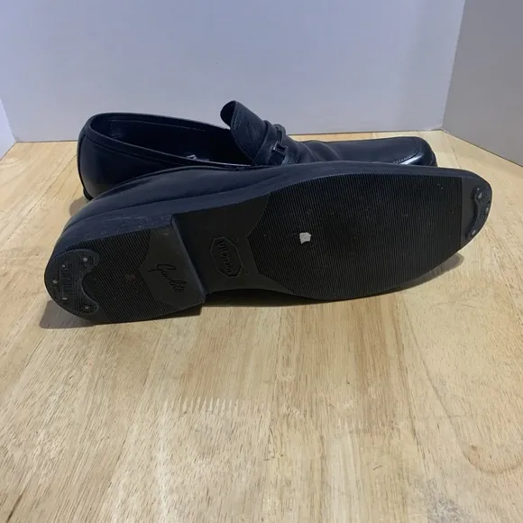 Hugo Boss Gumlite Men's Size 11 Horsebit Loafers Black Leather Dress Shoes.
