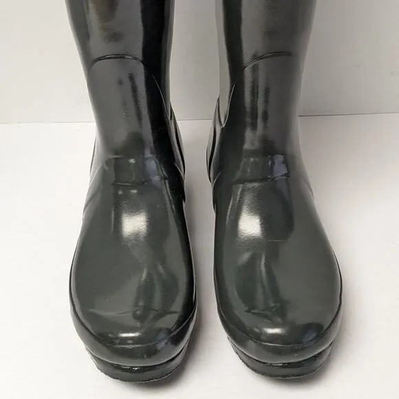 Hunter Original Tall Gloss Rain Boots, Grey, Women's 7 M
