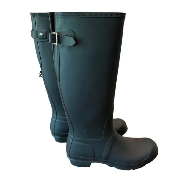 Hunter Original Tall Rain Boots Matte Black Women’s Size 10 EUC Waterproof