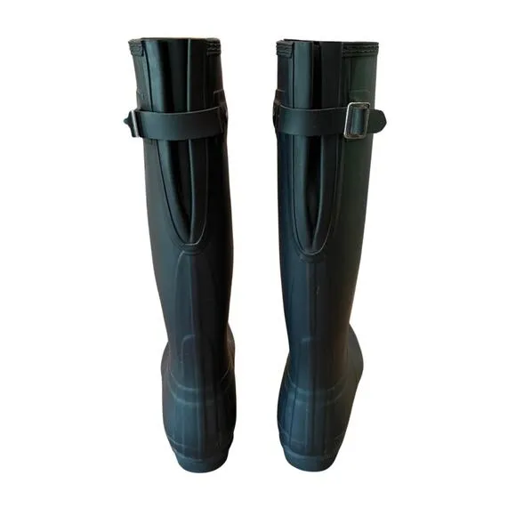 Hunter Original Tall Rain Boots Matte Black Women’s Size 10 EUC Waterproof
