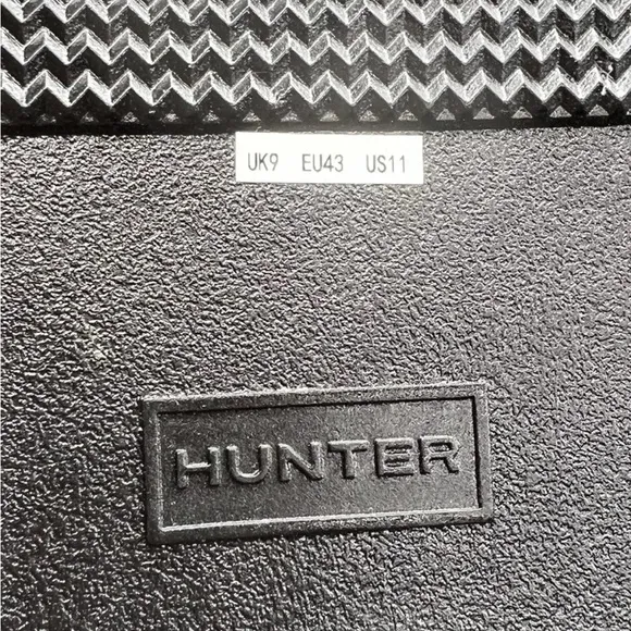 Hunter Refined Gloss Quilted Chelsea Black Rain Boots Size 11M New Without Box