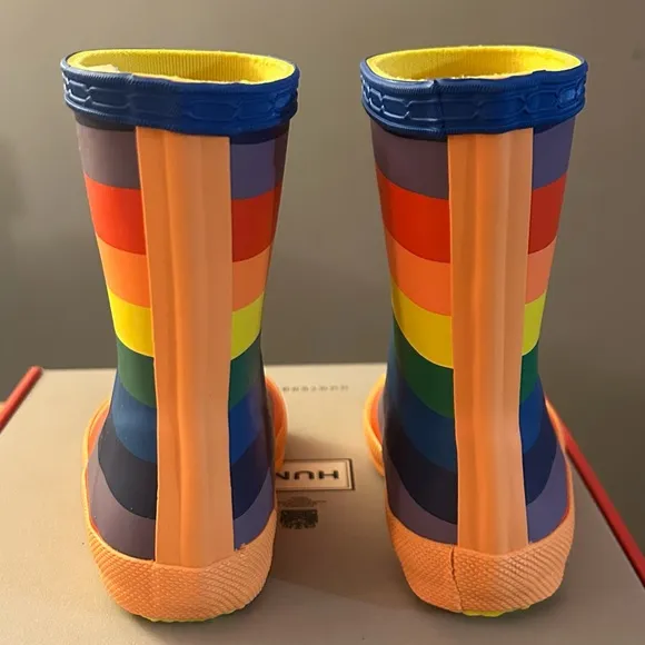 Hunter Striped Waterproof Rubber Rain Boots