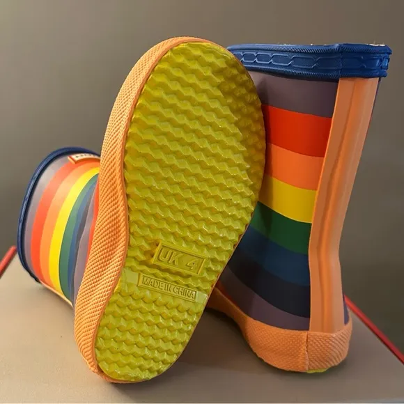 Hunter Striped Waterproof Rubber Rain Boots