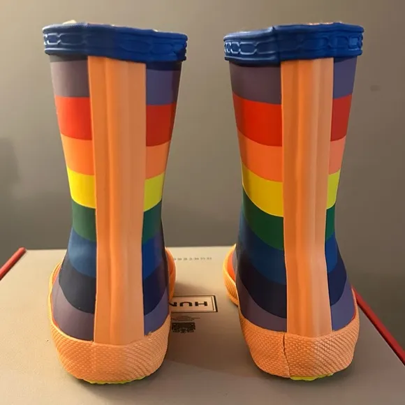 Hunter Striped Waterproof Rubber Rain Boots