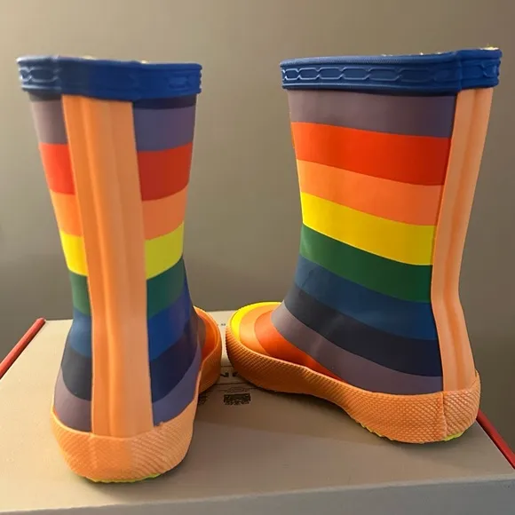 Hunter Striped Waterproof Rubber Rain Boots
