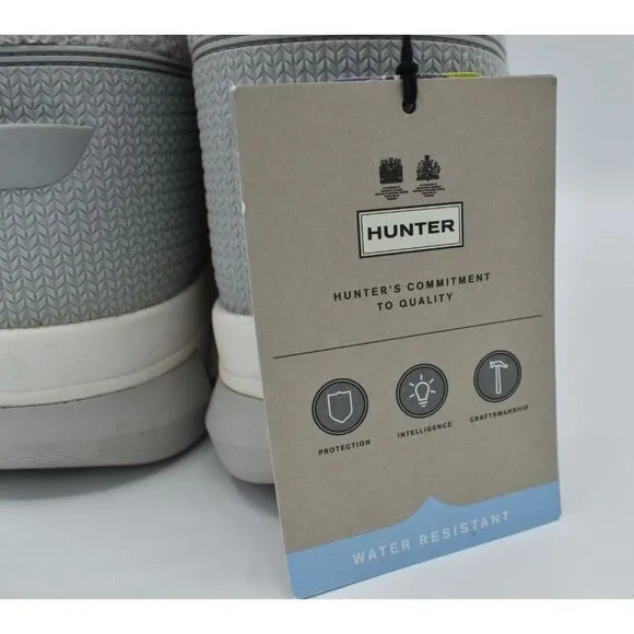 Hunter Womens Size 10 High Pile Fleece Sherpa Frosted Grey Short Snow Boots